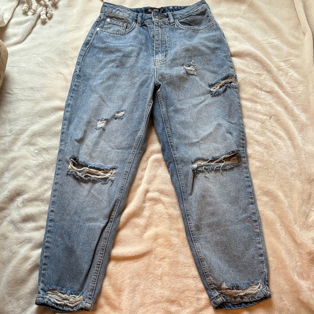 Missguided Petite Riot High Rise Mom Jeans